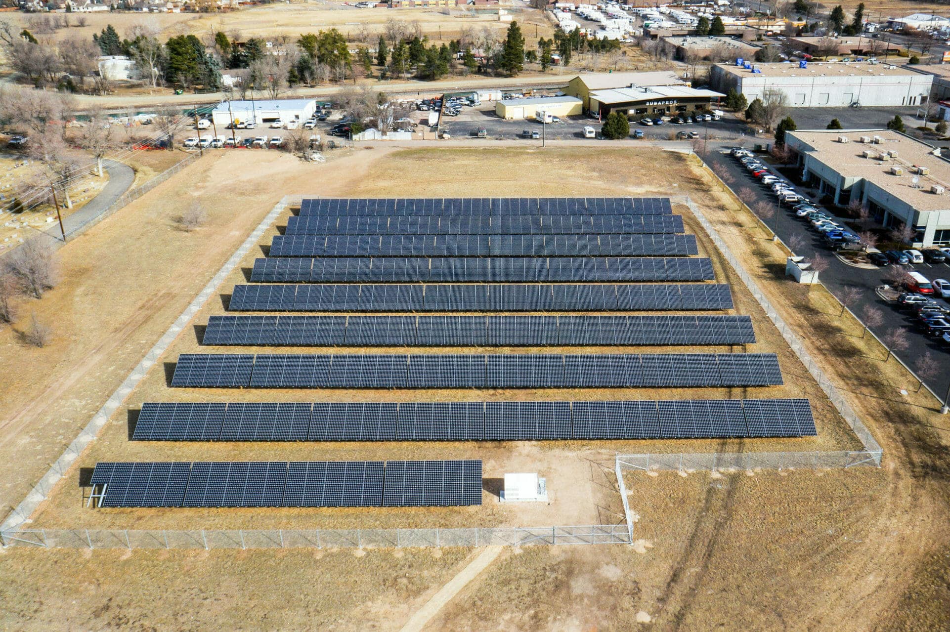 ground-mounted solar array in colorado